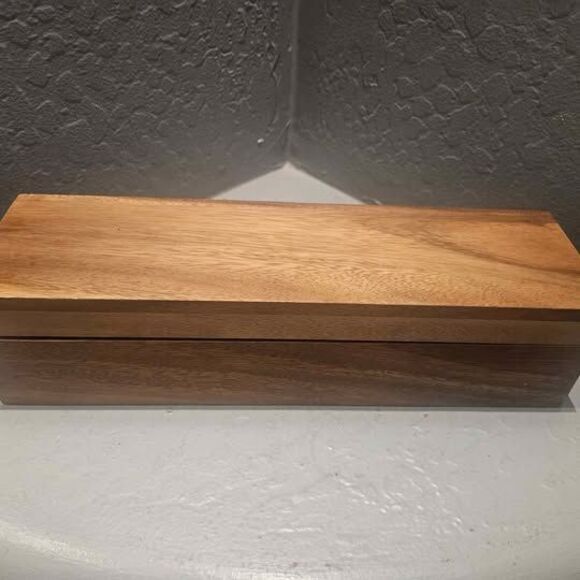 Napa Style Spice Holder Tea Holder Acacia Wood 14" x 4" - Picture 4 of 7